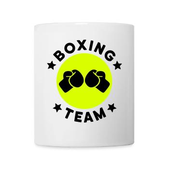 Boxing team (Boxhandschuhe, Kreis, Sterne) - Tasse - Weiß - Vorne