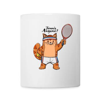 Chat de tennis - Mug blanc - blanc - Devant