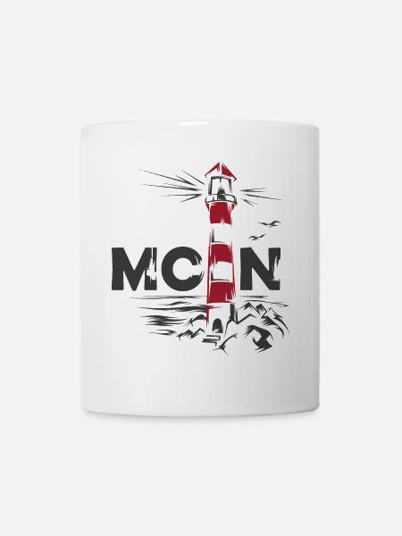 moin Leuchtturm Möwen Ostsee Nordsee Meer See - Tasse - Weiß