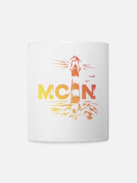 Leuchtturm Farben Ostsee Nordsee Meer See Farben - Tasse - Weiß