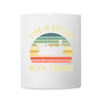 Eisenbahn Lokomotive Zug - Tasse - Weiß - Vorne