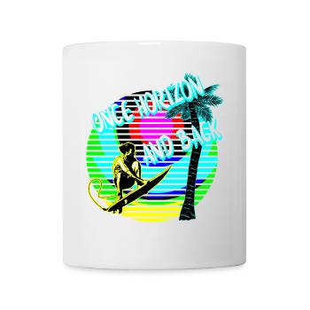 Once horizon and back Surfer Palme - Tasse - Weiß - Vorne