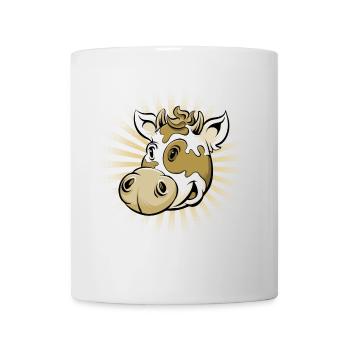 Kuh Kopf Cartoon - Tasse - Weiß - Vorne