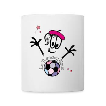 Football, Women's Football, Comic - Mug - white - Front