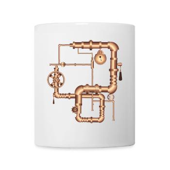 Steampunk style in steam engine look - Mug - white - Front
