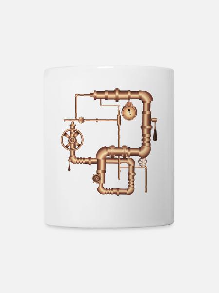 Style steampunk dans le look de la machine à vapeur - Mug blanc - blanc