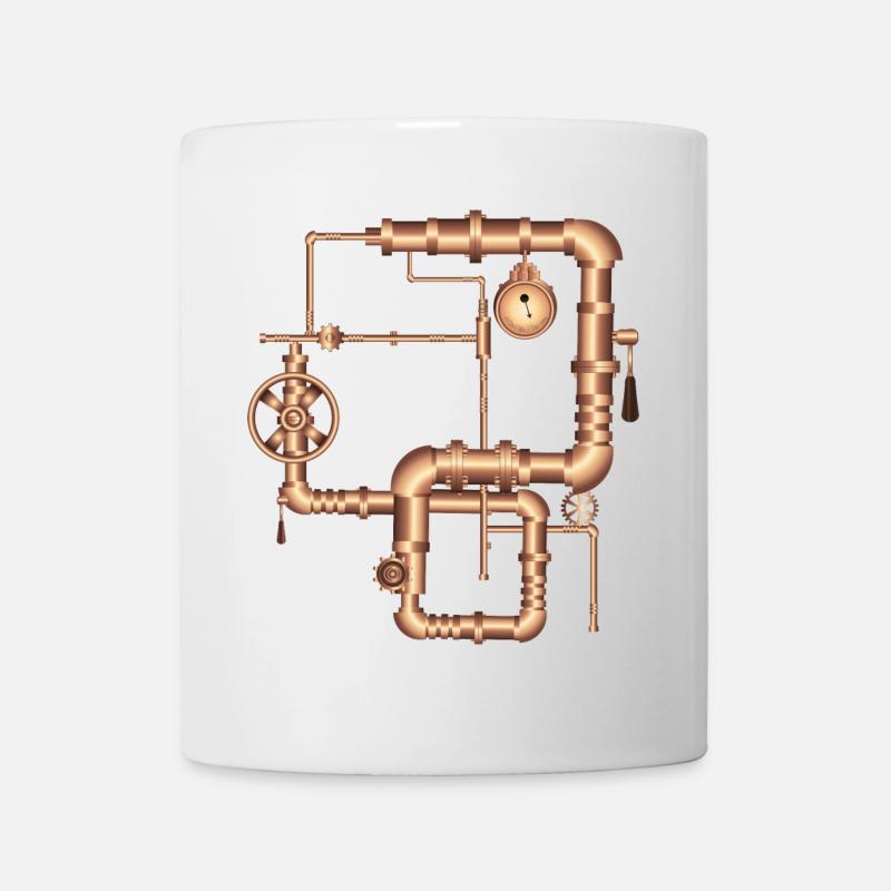 Style steampunk dans le look de la machine à vapeur - Mug blanc - blanc
