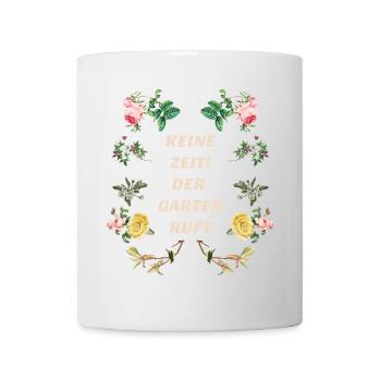 Pas de temps que le jardin appelle - Mug blanc - blanc - Devant