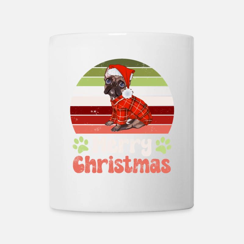 Chien Carlin Carlin Carlins Noël - Mug blanc - blanc