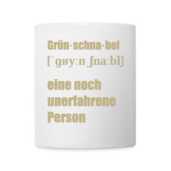 Grünschnabel - Tasse - Weiß - Vorne