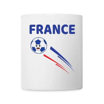 Kawaii Fußball in den Farben Frankreichs - Tasse - Weiß - Vorne