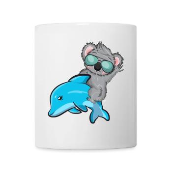 Koala und Delfin - Tasse - Weiß - Vorne