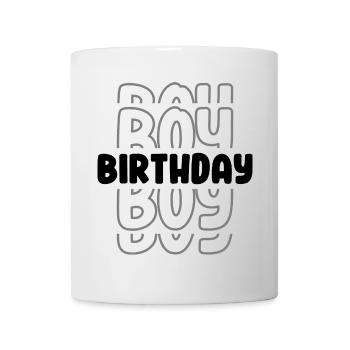 Stacked Outline Boy Typography - Mug - white - Front