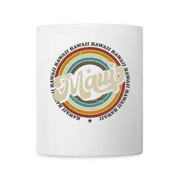 Maui Hawaii Surfen 70er Jahre Strand retro vintage - Tasse - Weiß - Vorne