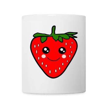 Fraise Kawaii - Mug blanc - blanc - Devant