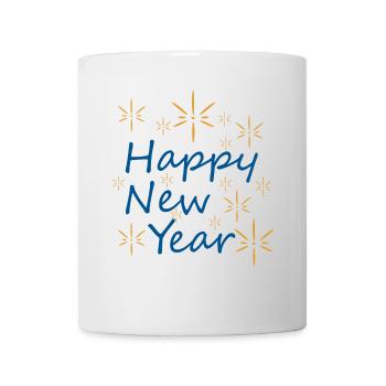 Silvester: Sterne und Glück - Tasse - Weiß - Vorne