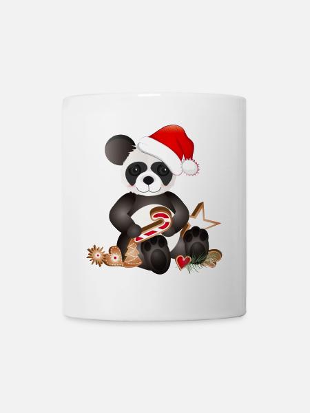 zuckersüßer kleiner Panda für Weihnachten - Tasse - Weiß