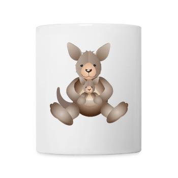 Maman kangourou avec une petite progéniture sucrée - Mug blanc - blanc - Devant
