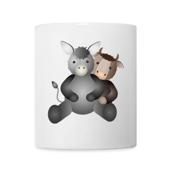 Ox and donkey for the Christmas story - Mug - white - Front