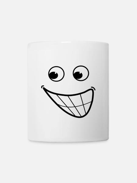 Cartoon smile - Mug - white