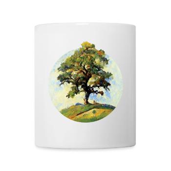 Painting | Tree on a hill - Mug - white - Front