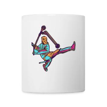 Stunt Scooter - Tasse - Weiß - Vorne