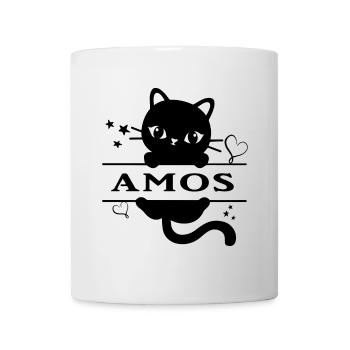 t-shirt Amos t-shirt gift idea cat Katze - Mug - white - Front