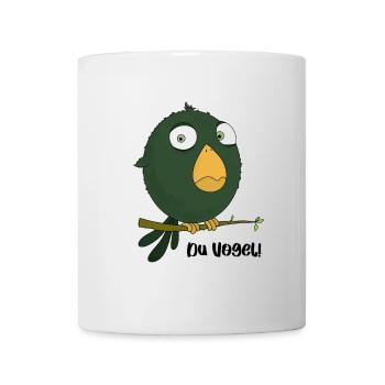 Du Vogel - Tasse - Weiß - Vorne