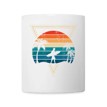 Sunset Surf and Palm Coast - Mug - white - Front