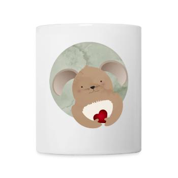 niedlicher Hase mit einem Herz für Valentinstag - Tasse - Weiß - Vorne