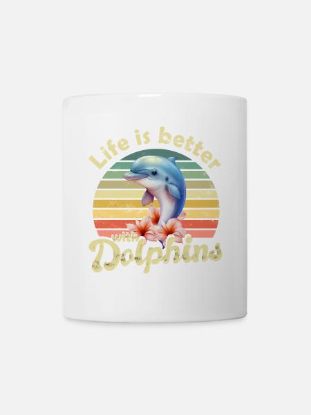 Delfin Delfine - Tasse - Weiß