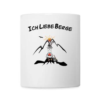 Ich liebe Berge - Tasse - Weiß - Vorne