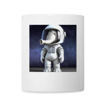 Astronauten-Elefant: Einzigartiges Design - Tasse - Weiß - Vorne