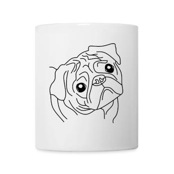 Pug Face - The Cute Companion - Mug - white - Front