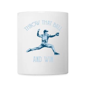 Wirf den Ball und gewinne - Tasse - Weiß - Vorne