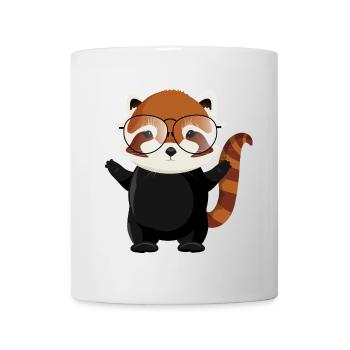 witziger roter Panda Bär mit Nerd Brille - Tasse - Weiß - Vorne