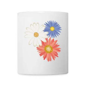 3 fleurs - Mug blanc - blanc - Devant