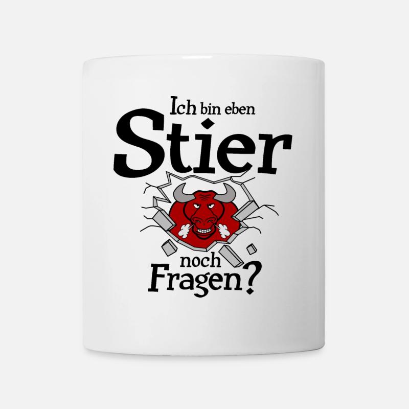 Stier Sternzeichen Tierkreiszeichen - Tasse - Weiß