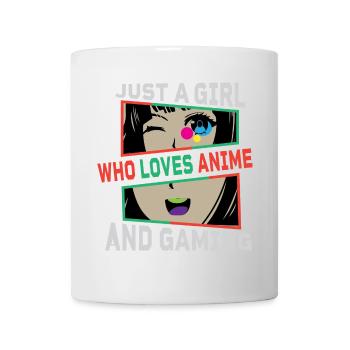 Just a Girl: Anime und Gaming - Tasse - Weiß - Vorne