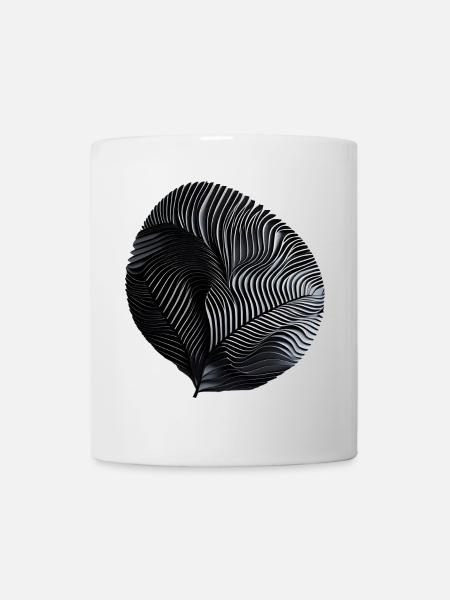 Spirale Ribée Noire et Blanche - Mug blanc - blanc