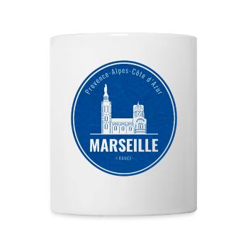 Logo de la ville bleue de Marseille - Mug blanc - blanc - Devant