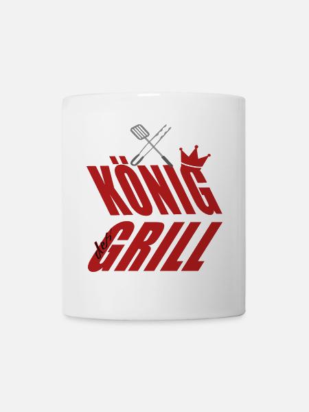 König am Grill Grillbesteck - Tasse - Weiß