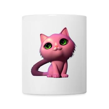 rosa katze frei - Tasse - Weiß - Vorne