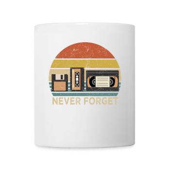 Retro Cassette Tape Never Forget Design - Mug - white - Front