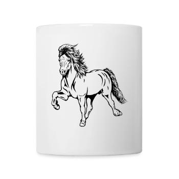 Icelandic stallion in Tölt - Mug - white - Front