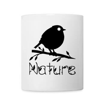 Die Natur wacht auf (schwarz) - Tasse - Weiß - Vorne