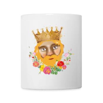 Der König mit Krone als Puppen Theater Porträt - Tasse - Weiß - Vorne