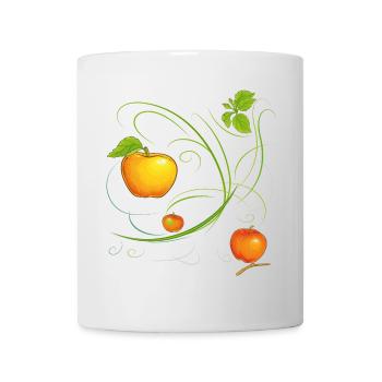 Äpfel, Obst - Tasse - Weiß - Vorne