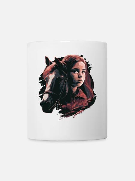 Pferdemädchen - Tasse - Weiß