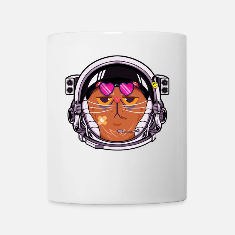 Kosmokatze - Tasse - Weiß